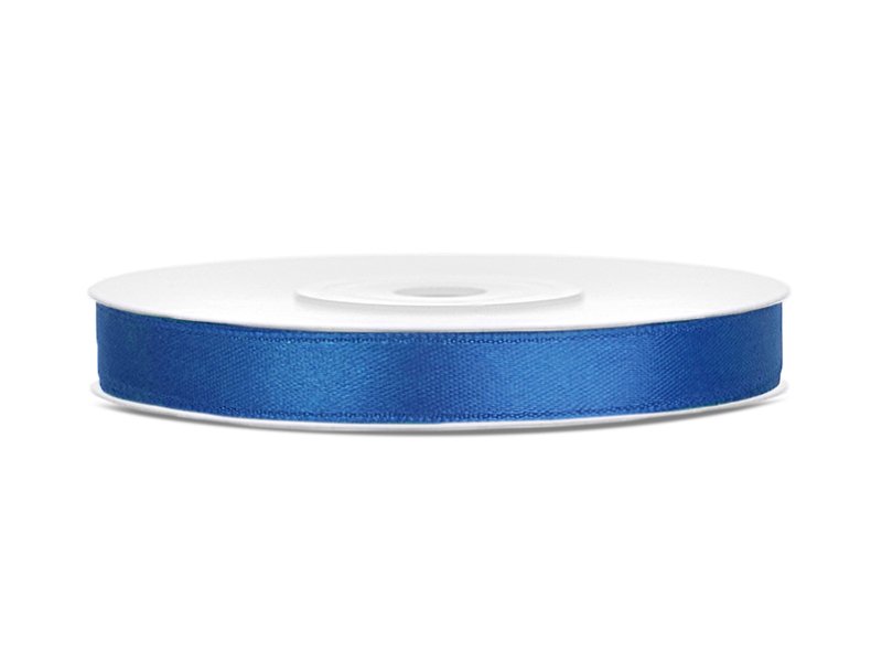 Satengbånd – Kongeblå (Bredde: 6 mm) – 25 meter