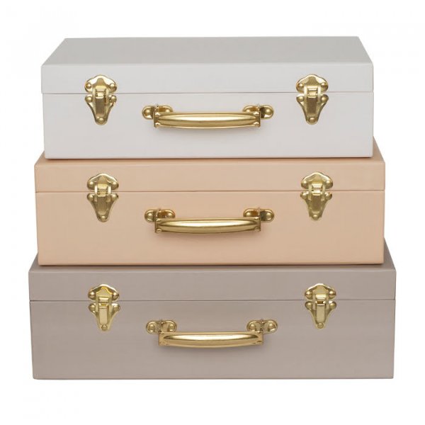 Koffert - 3-pack - Beige