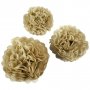 Pom pom - 3-pack - Guld