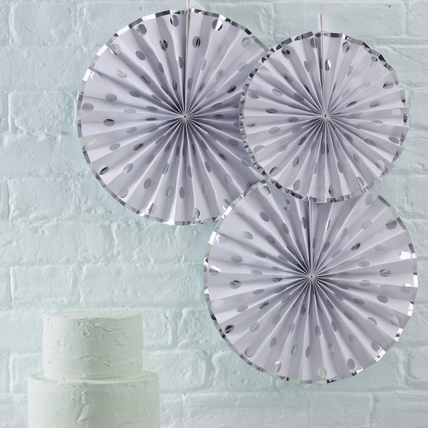 Pin Wheels - Silver Dots