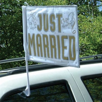 Bilflagga - Just Married
