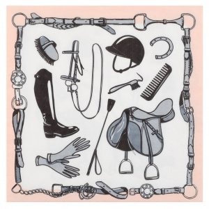 Servietter - Hestefest - Rosa/Svart - 20-pakning Servietter - Hestefest - Rosa/Svart - 20-pakning