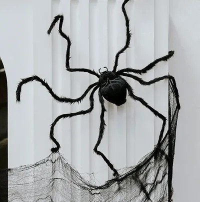 Stor edderkopp - ca. 1 m - Svart Stor edderkopp - ca. 1 m - Svart