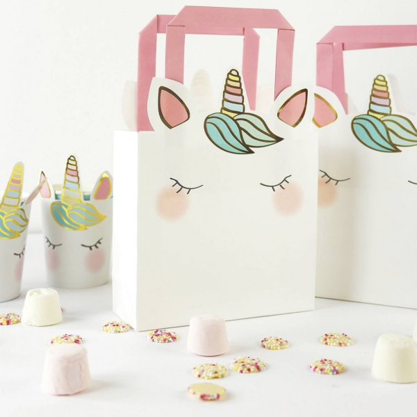 Gaveposer - Enhjrningansikt - 6-pakning