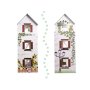 Dukkeskap LULILO FLORO boho med LED-belysning 78 cm tre