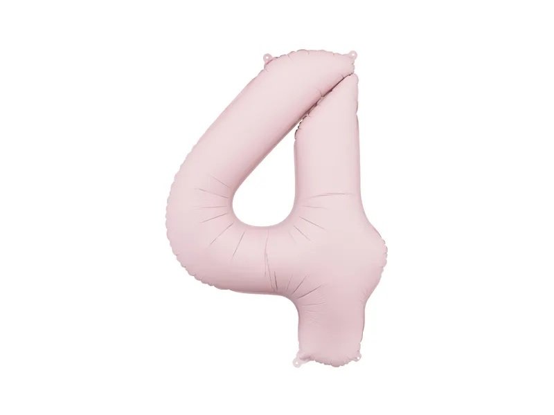 Tallballong – Lys rosa pastell – 86 cm – Nummer: 4 – Tallballonger, Ballonger