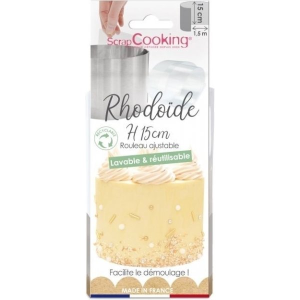 Kantfolie til kaker - Gjenbrukbar - 15 cm høy Kantfolie til kaker - Gjenbrukbar - 15 cm høy