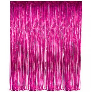 Draperi - Metallisk - Knallrosa