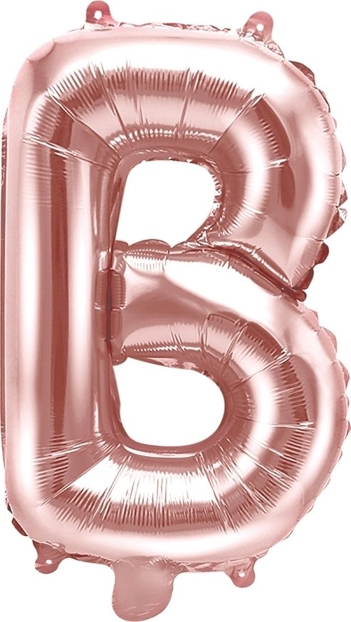 Bokstavballonger – Roségull – 35 cm – Bokstav: B – Bokstavballonger, Ballonger