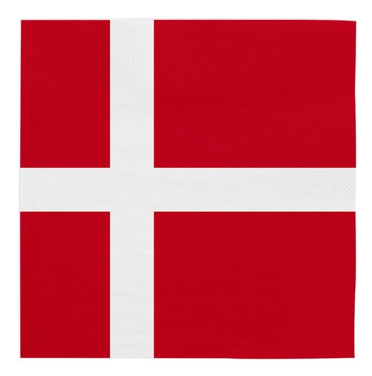 Servietter – Danmark – 33×33 cm – 20-pakning – Servietter, Borddekking
