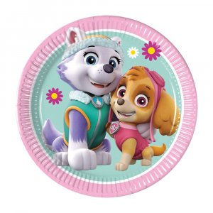 Papptallerkener - Paw Patrol - Skye & Everst - 20 cm - 8 stk Papptallerkener - Paw Patrol - Skye & Everst - 20 cm - 8 stk