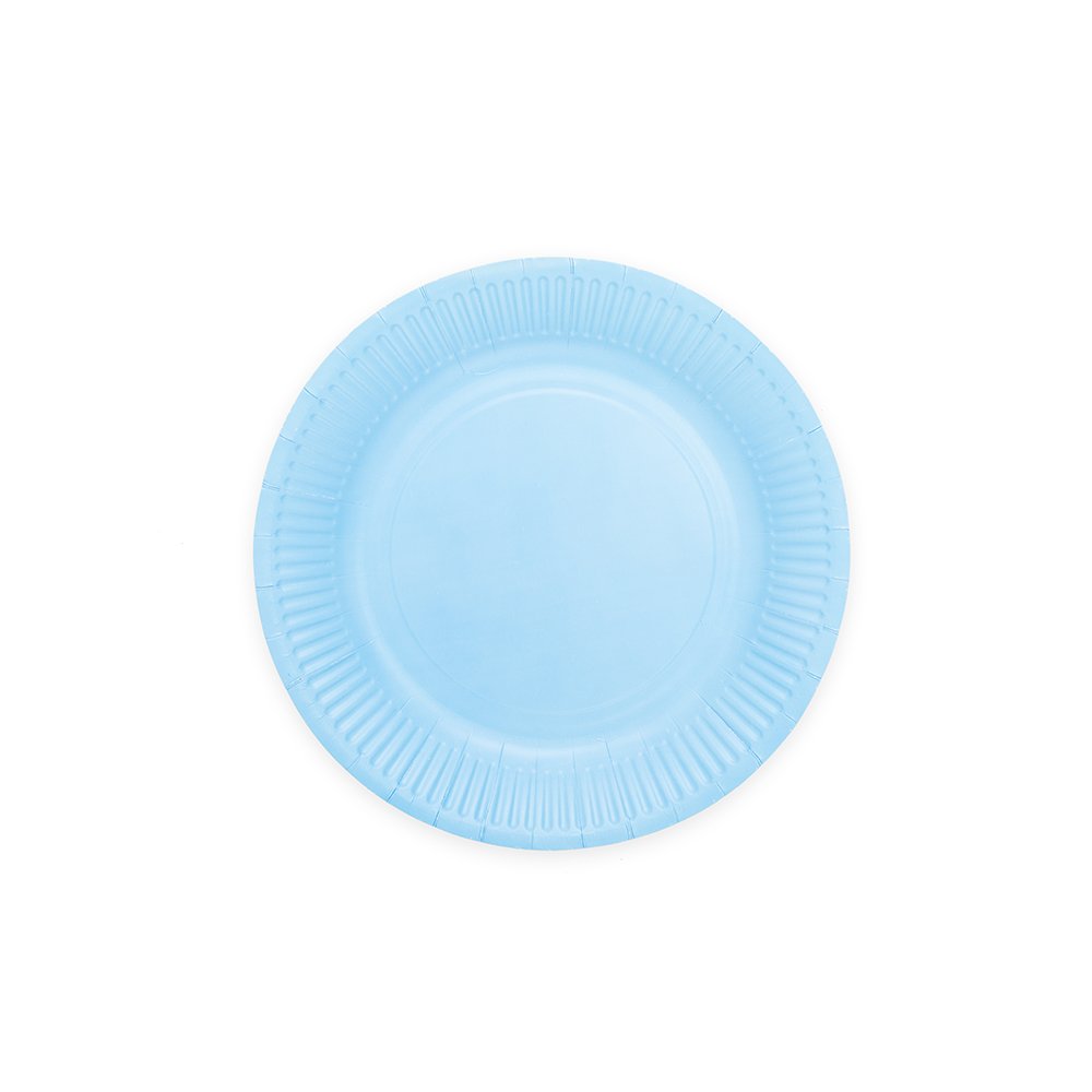 Papirtallerkener – Lyseblå – 18 cm – 20-pakning – Papirtallerkener, Borddekking