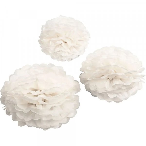 Pom pom - 3-pack - Vit
