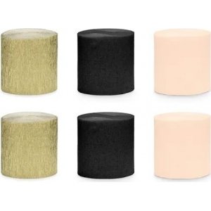 Kreppapir - Svart-gull blanding Kreppapir - Svart-gull blanding