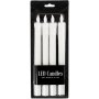 LED-lys - H: 24,5 cm - Dia. 20 mm - 4 stk. LED-lys - H: 24,5 cm - Dia. 20 mm - 4 stk.