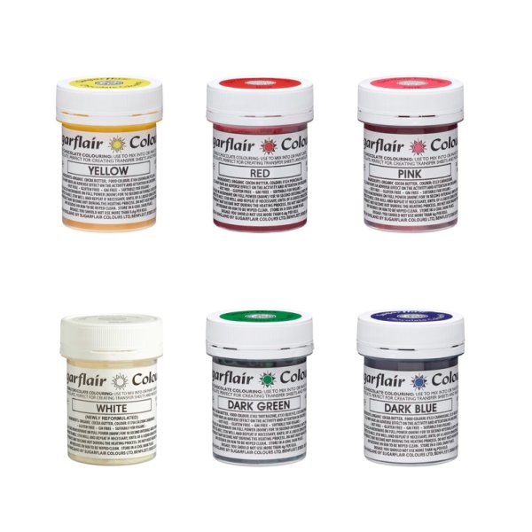 Sugarflair sjokoladefarger Essentials 6 farger 6 x 35 g Sugarflair sjokoladefarger Essentials 6 farger 6 x 35 g