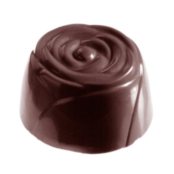 Pralinform - CW1033 Stor rose - 3,4 cm - Chocolate World