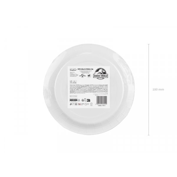 Papirtallerkener Jurassic World - Mix - 18 cm Papirtallerkener Jurassic World - Mix - 18 cm