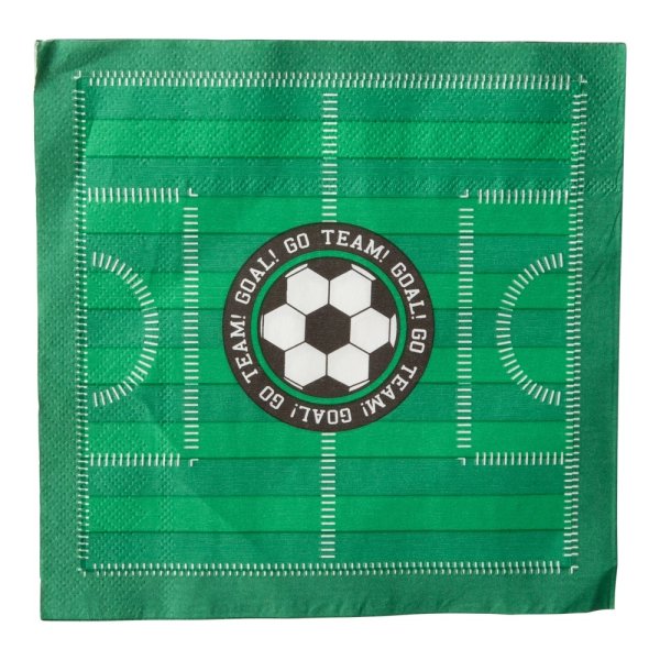 Servietter - Fotball - Fotballbane - 16-pakning Servietter - Fotball - Fotballbane - 16-pakning