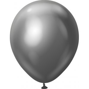 Ballonger ensfarget - Premium 30 cm - Space Grey Chrome