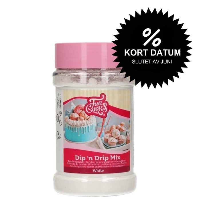 Dip n Drip Mix - Hvit - Kort dato - Kakedrypp