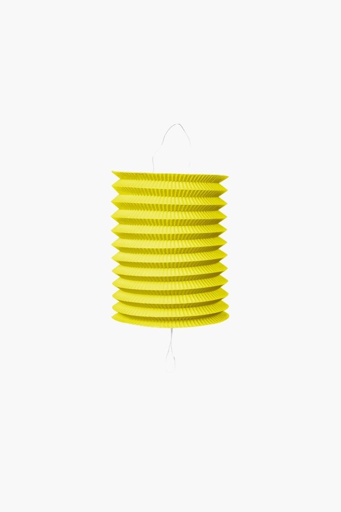 Lanterne – Papir – Gul – 16 cm – Lamper og lykter til bryllup, Bryllupsdekorasjoner