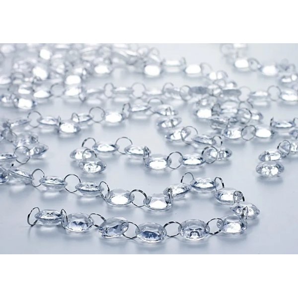 Krystallgirlander - Fargeløs - 1 meter - Kuler 18 mm Krystallgirlander - Fargeløs - 1 meter - Kuler 18 mm