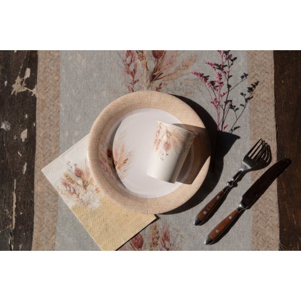 Papptallerkener - Boho Romance - 10-pakning