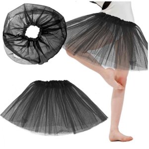 Tyllskjørt-tutu svart barn 29 cm - Kostyme Tyllskjørt-tutu svart barn 29 cm - Kostyme