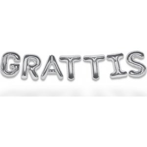 Bokstavballonger - Gratulerer - Sølv Bokstavballonger - Gratulerer - Sølv