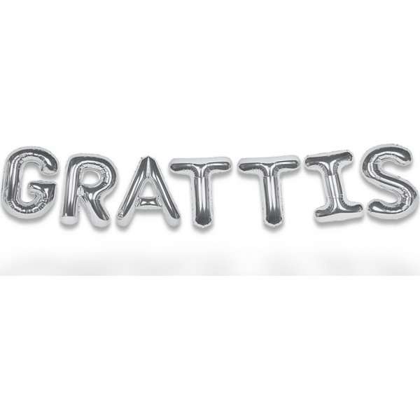 Bokstavballonger - Gratulerer - Slv
