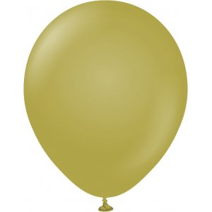Ballonger ensfarget - Premium 45 cm - Olivengrnn