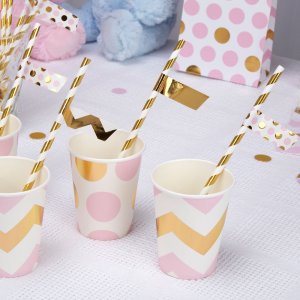 Stråvimpler - Pattern Works - Rosa - 30-pakning Stråvimpler - Pattern Works - Rosa - 30-pakning