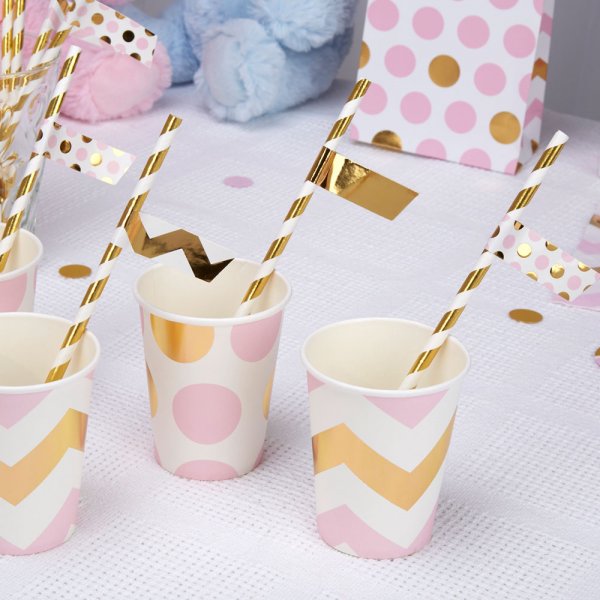 Stråvimpler - Pattern Works - Rosa - 30-pakning Stråvimpler - Pattern Works - Rosa - 30-pakning