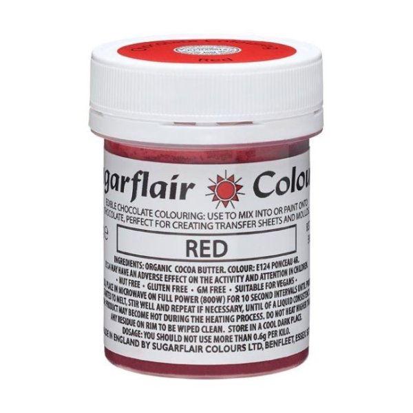 Sugarflair Sjokoladefarge Rød 35g Sugarflair Sjokoladefarge Rød 35g