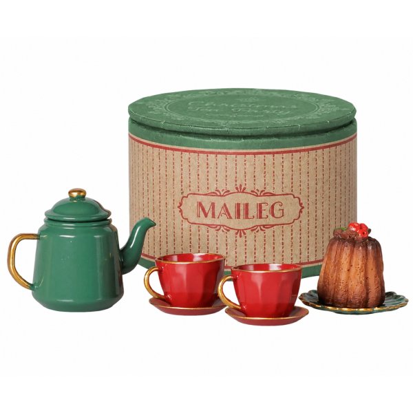 Maileg Julefest - Tekanne med kopper og kake Maileg Julefest - Tekanne med kopper og kake