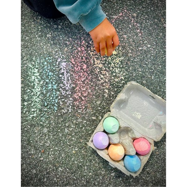 Gatefargestifter - Egg - Pastellfarger - 6-pakning