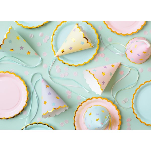 Desserttallerkener - Rosa - gullkant - 6-pakning Desserttallerkener - Rosa - gullkant - 6-pakning