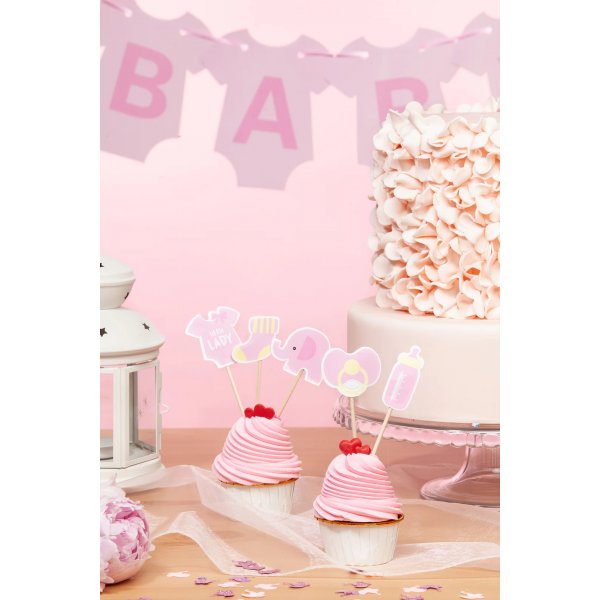 Kakepinn - Babyshower - Rosa - 5-pakning Kakepinn - Babyshower - Rosa - 5-pakning