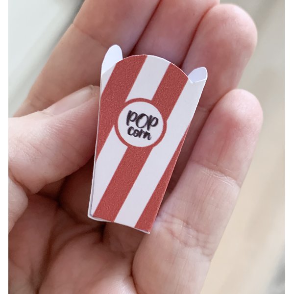 Miniatyr popcornbokser - 6 forskjellige farger