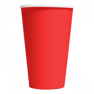Papirkopper - Røde - 350ml - 10-pakning Papirkopper - Røde - 350ml - 10-pakning