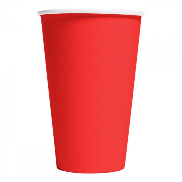 Papirkopper - Røde - 350ml - 10-pakning Papirkopper - Røde - 350ml - 10-pakning