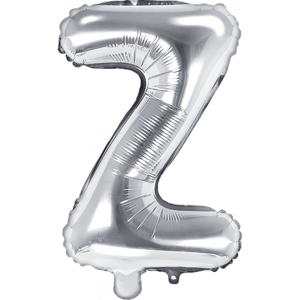 Bokstavballonger - Sølv - 35 cm - Bokstav: Z - Bokstavballonger, Ballonger