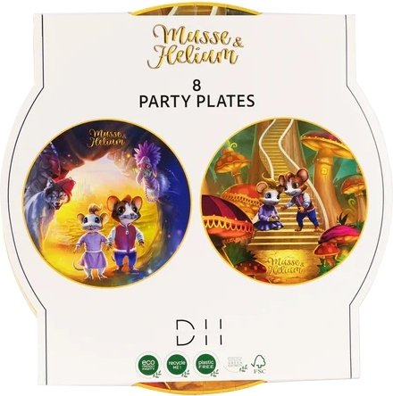 Papptallerken - Mikke Mus og Helium - Eventyr - 8-pakning Papptallerken - Mikke Mus og Helium - Eventyr - 8-pakning