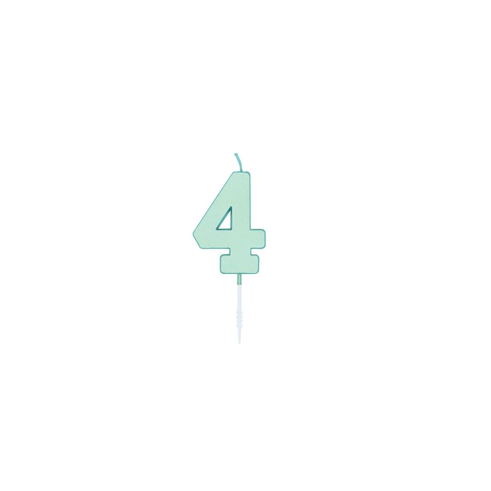 Kakelys – Pastell Mint – 4,5 cm – Kakelys, Kakepynt til fester