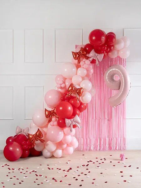 Folieballong - Rosetter - Lys rosa - 25 cm - 5-pakning Folieballong - Rosetter - Lys rosa - 25 cm - 5-pakning