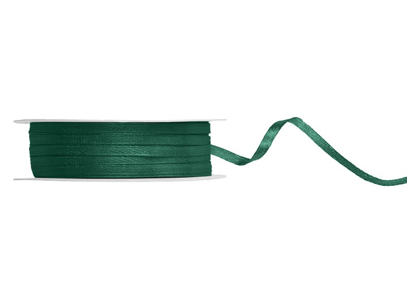 Satengbånd – Flaskegrønt – (Bredde: 3 mm) – 50 meter