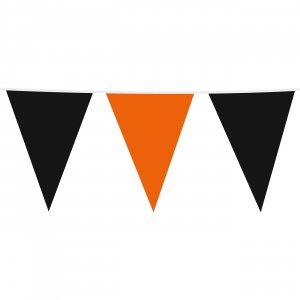 Girlander - Store vimpler - Svart/Oransje - 10 m Girlander - Store vimpler - Svart/Oransje - 10 m