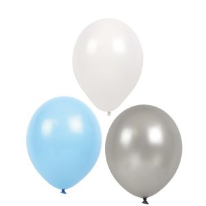 Ballonger - Blå/Sølv/Hvit - 9-pakning Ballonger - Blå/Sølv/Hvit - 9-pakning