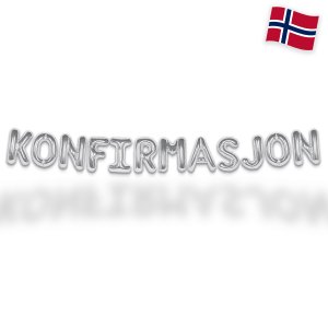 Ballonggirlander - KONFIRMASJON - Sølv - 35 cm Ballonggirlander - KONFIRMASJON - Sølv - 35 cm